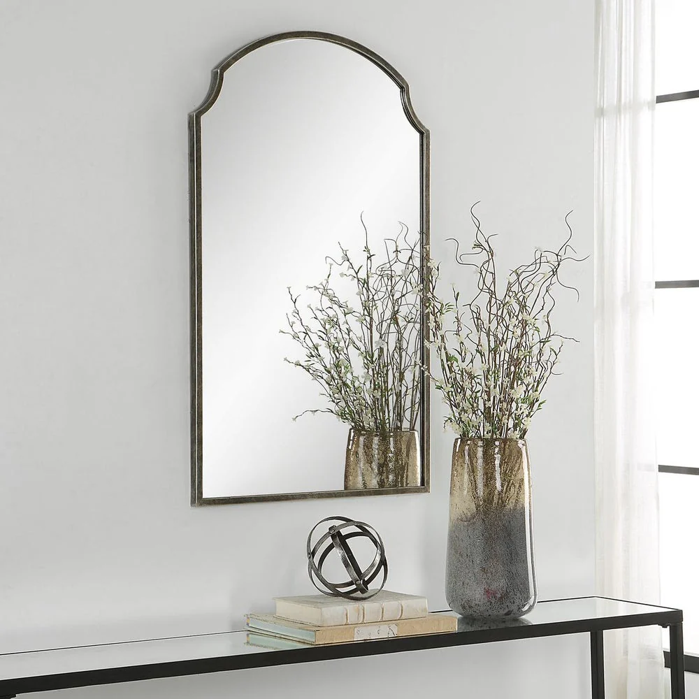 Casa Bella Living Curved Corners Hints of Gold And Silver Mirror - Image 3