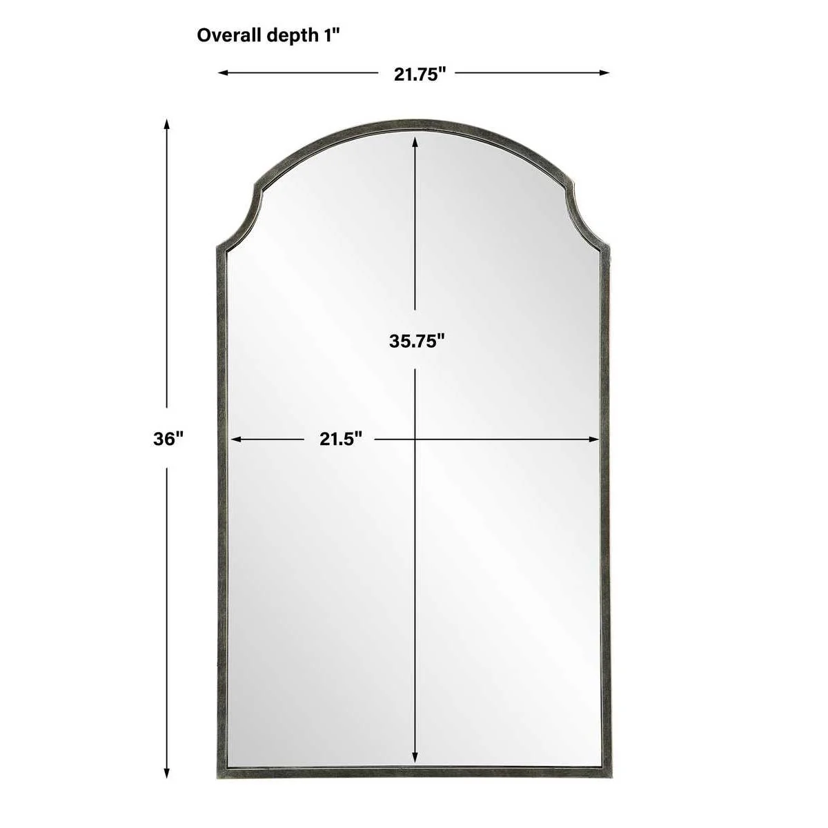 Casa Bella Living Curved Corners Hints of Gold And Silver Mirror - Image 7