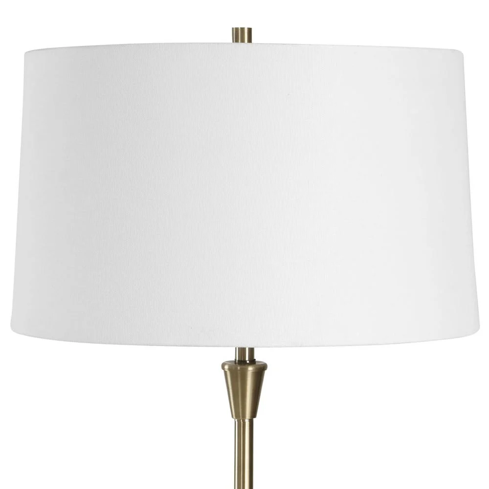 Casa Bella Living White Marble Base With Brass Finish Floor Lamp - Image 5
