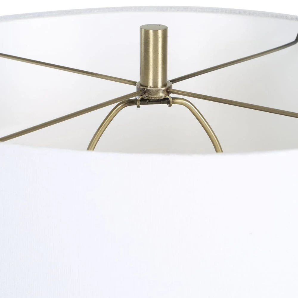 Casa Bella Living White Marble Base With Brass Finish Floor Lamp - Image 6