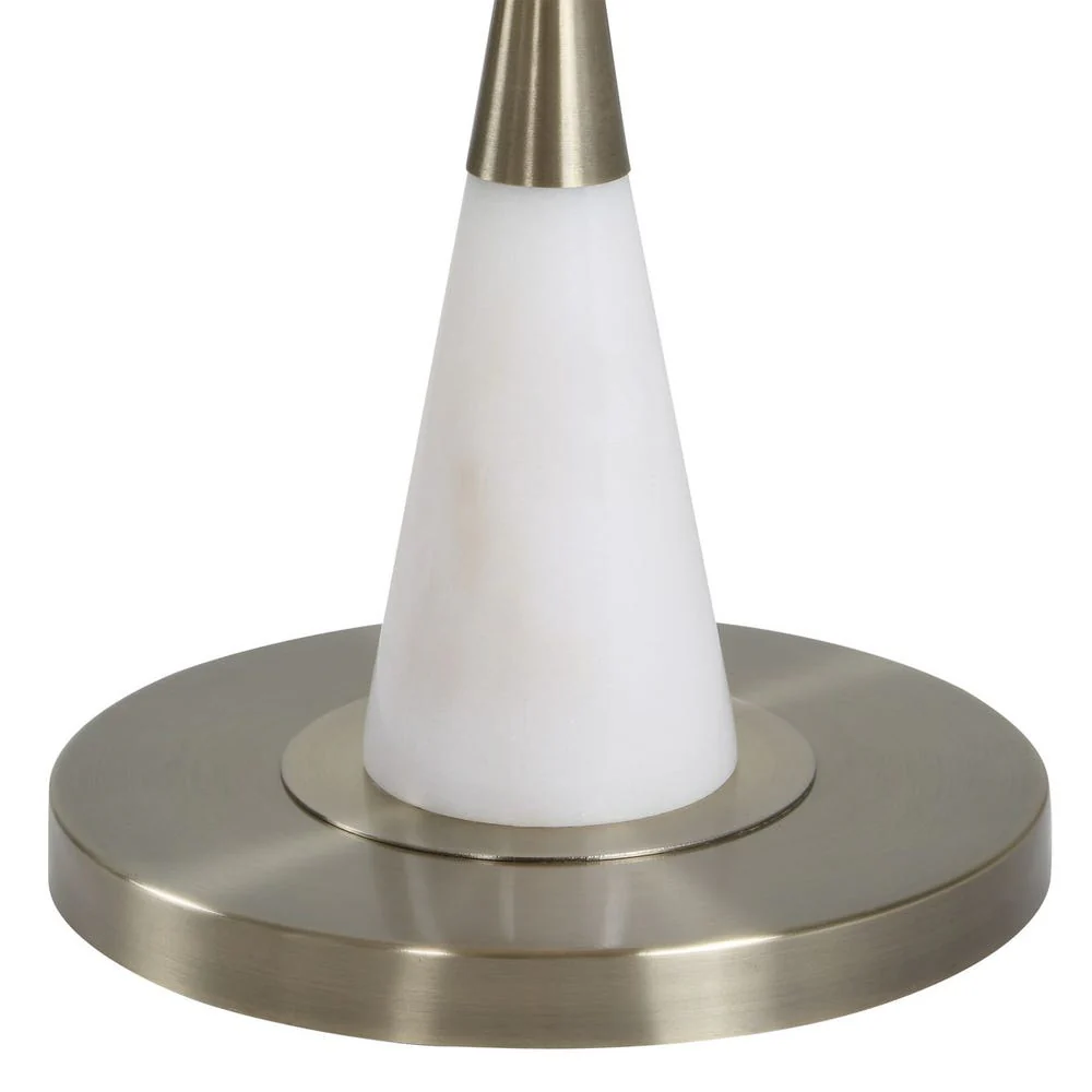 Casa Bella Living White Marble Base With Brass Finish Floor Lamp - Image 7
