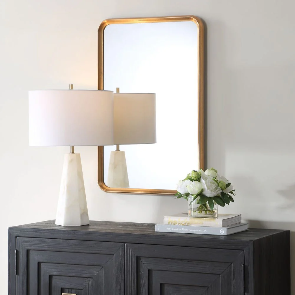 Casa Bella Living Gold Leaf Rounded Corners Mirror - Image 2