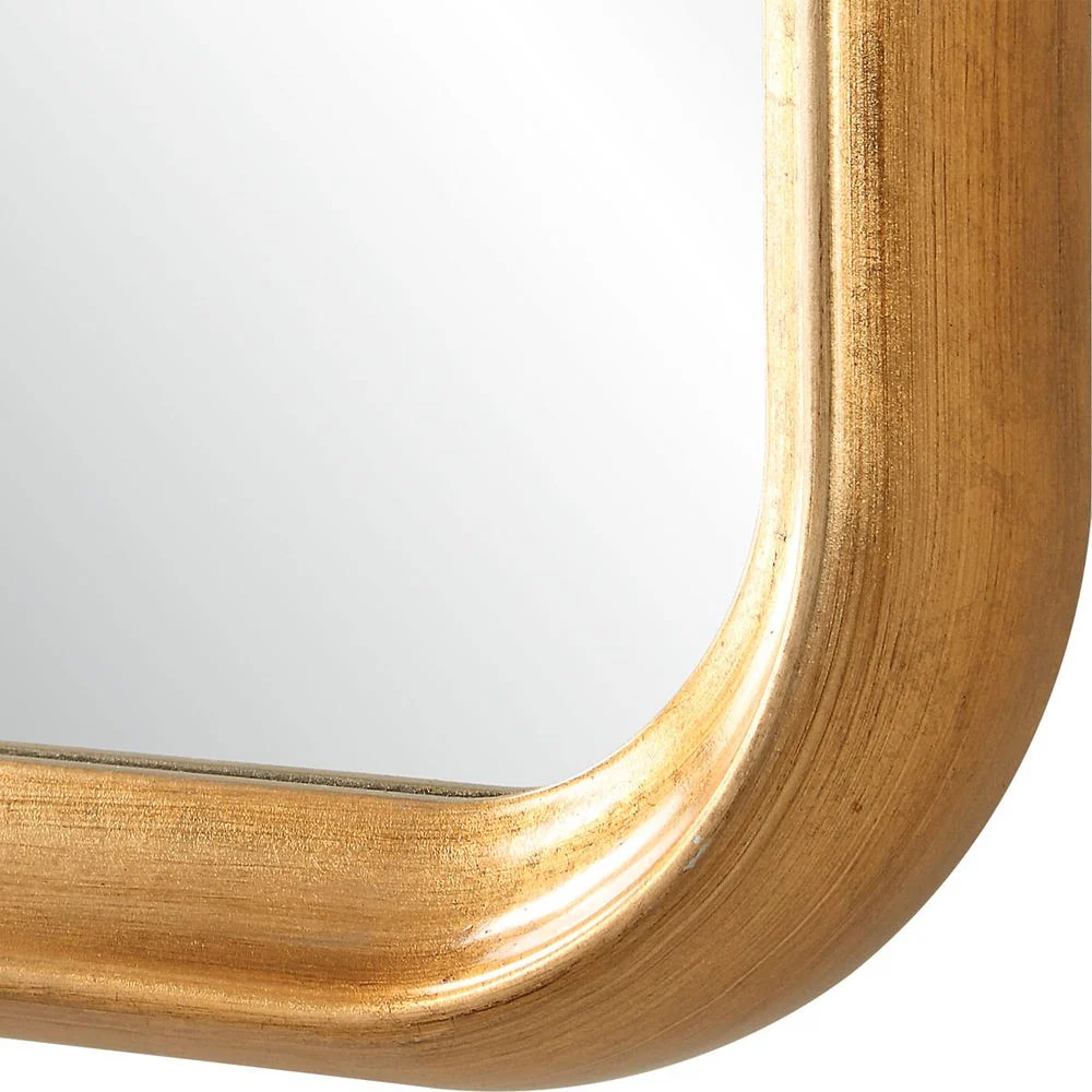 Casa Bella Living Gold Leaf Rounded Corners Mirror - Image 5