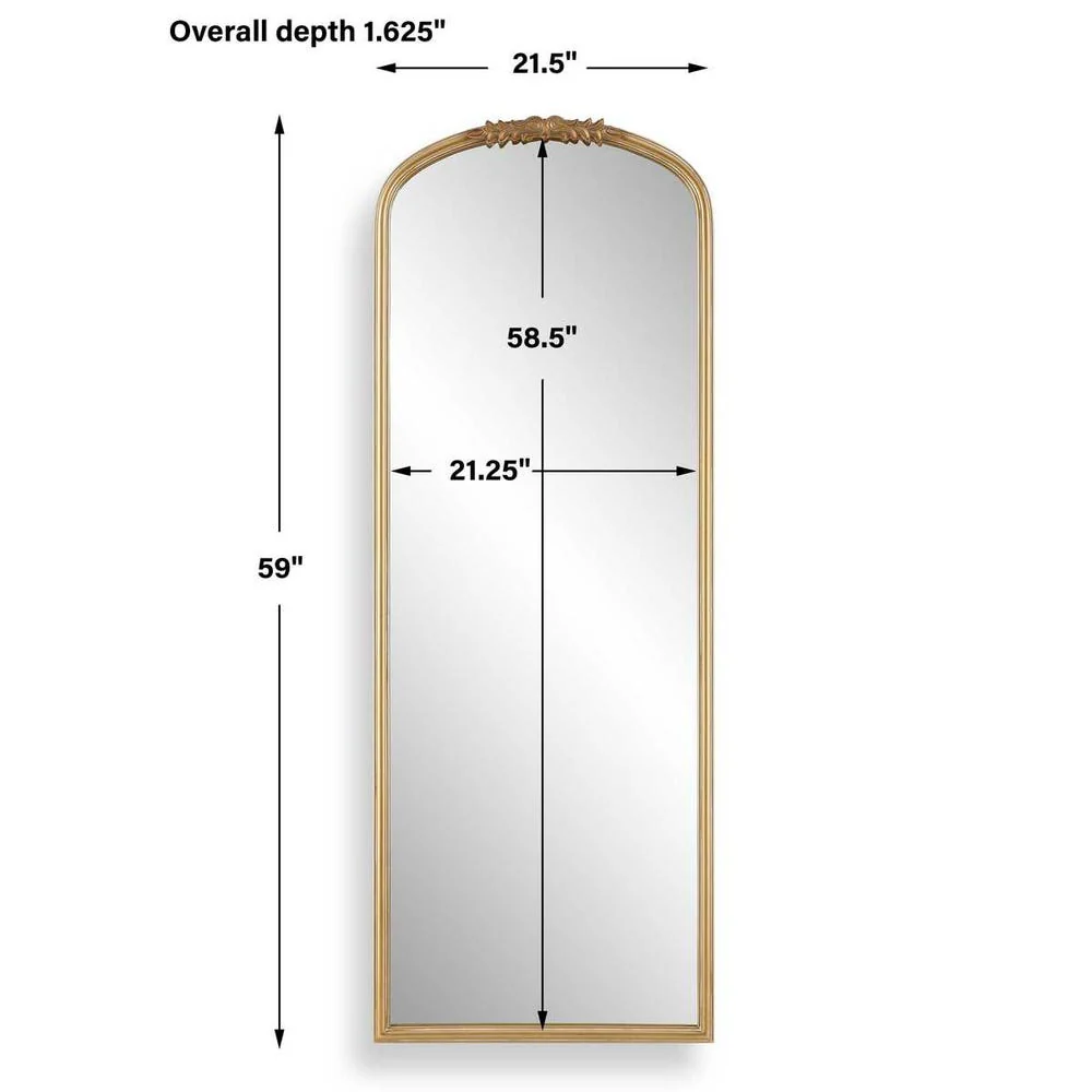 Casa Bella Living Tall Decorative Arched Antique Gold Mirror - Image 6