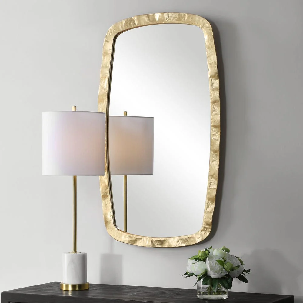 Casa Bella Living Iron Framed Gold Leaf Mirror - Image 2
