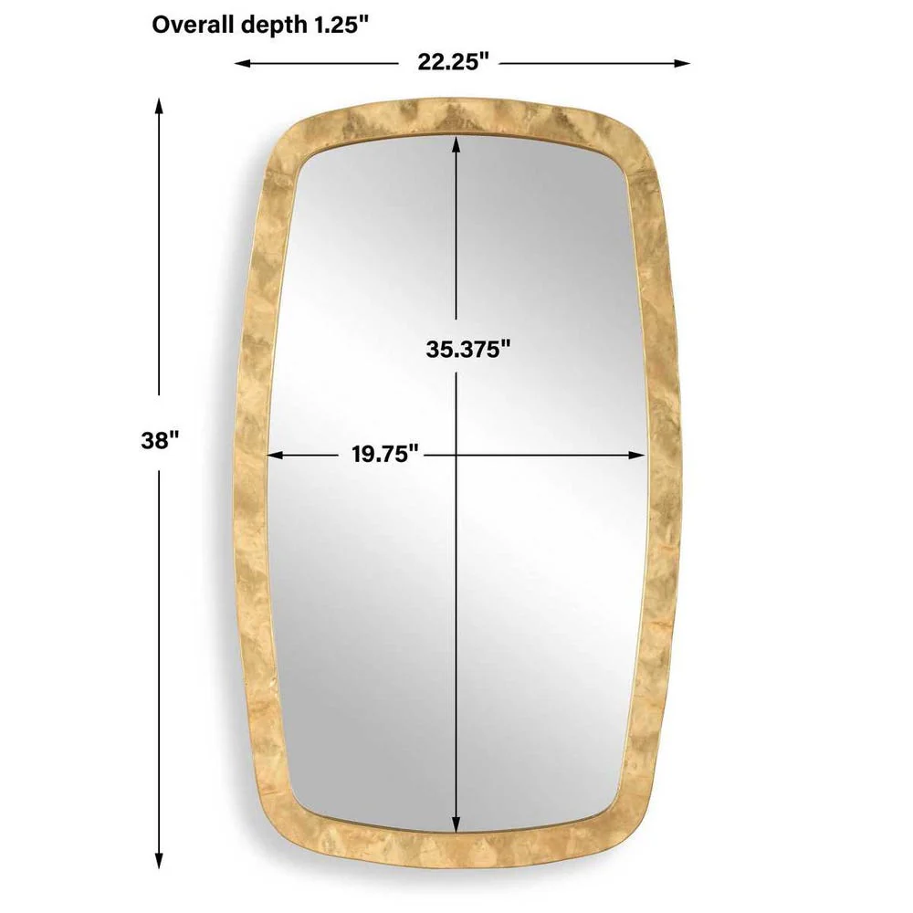Casa Bella Living Iron Framed Gold Leaf Mirror - Image 6