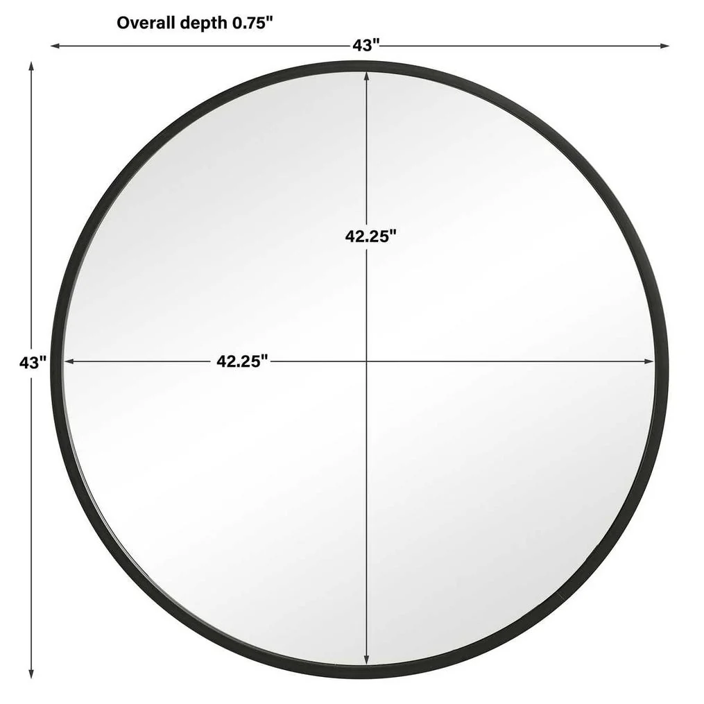 Casa Bella Living Perfect Matte Black Round Mirror - Image 7
