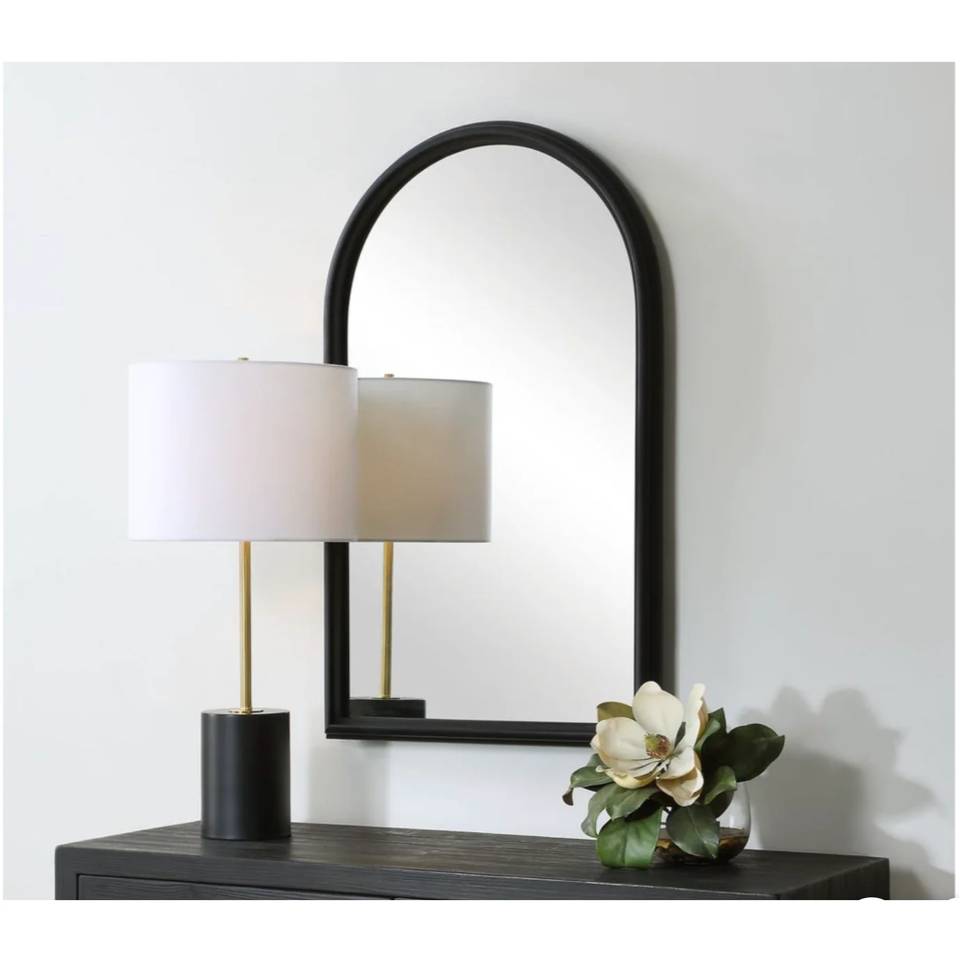 Casa Bella Living Modern Black Arch Mirror - Image 3