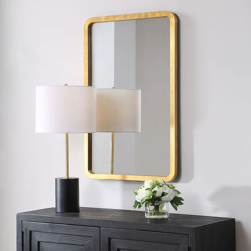 Casa Bella Living Gold Leaf Modern Mirror