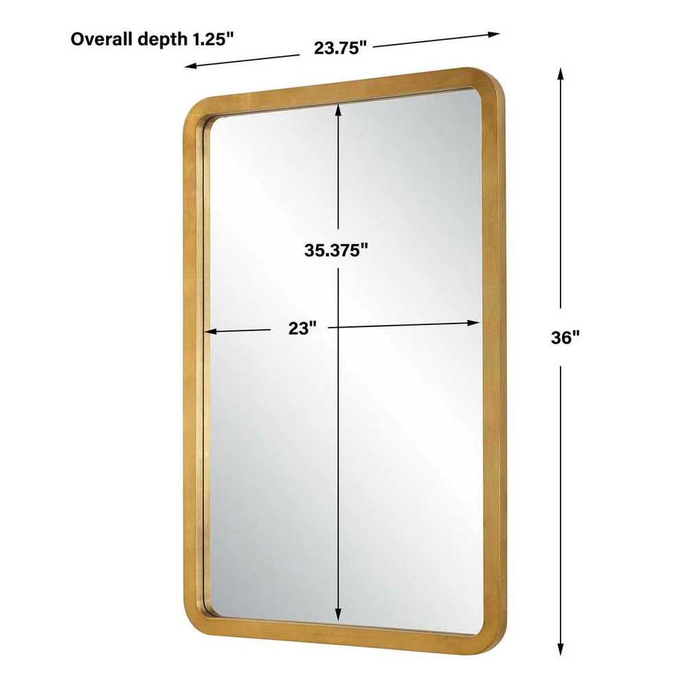 Casa Bella Living Gold Leaf Modern Mirror - Image 5