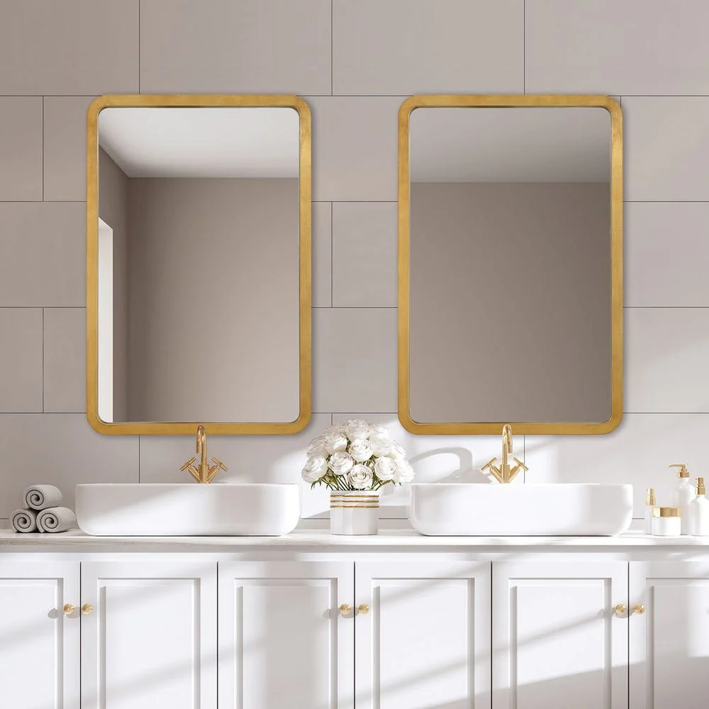 Casa Bella Living Gold Leaf Modern Mirror - Image 6
