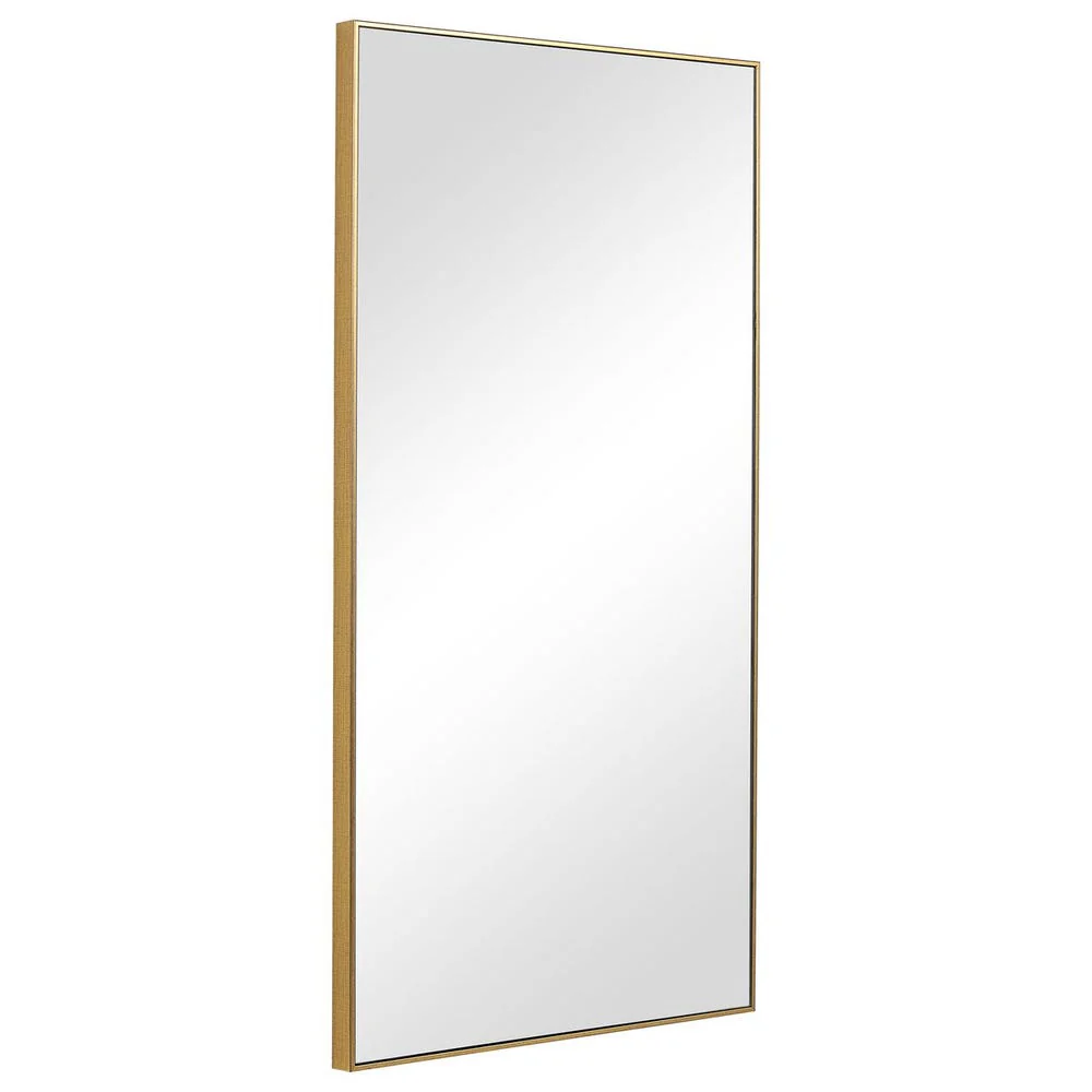 Casa Bella Living Contemporary Gold Finish Rectangular Mirror - Image 3