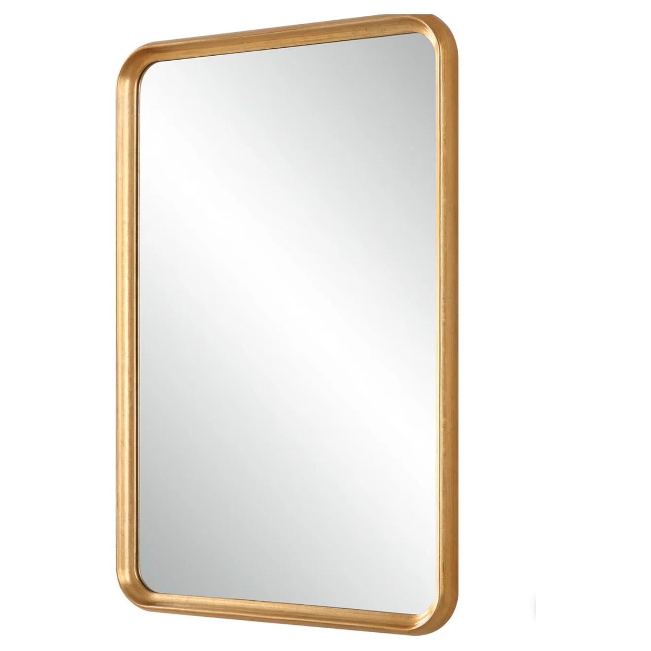 Casa Bella Living Champagne Gold Leaf Rectangular Mirror - Image 4
