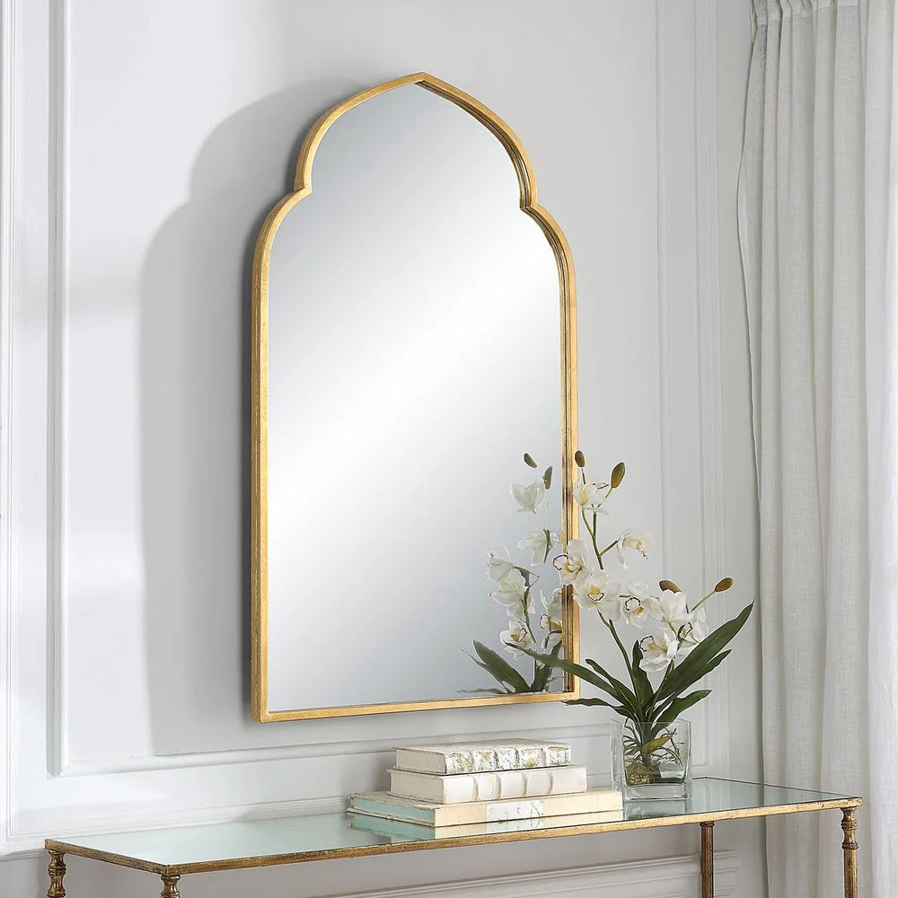 Casa Bella Living Moroccan Style Antique Gold Leaf Mirror - Image 2