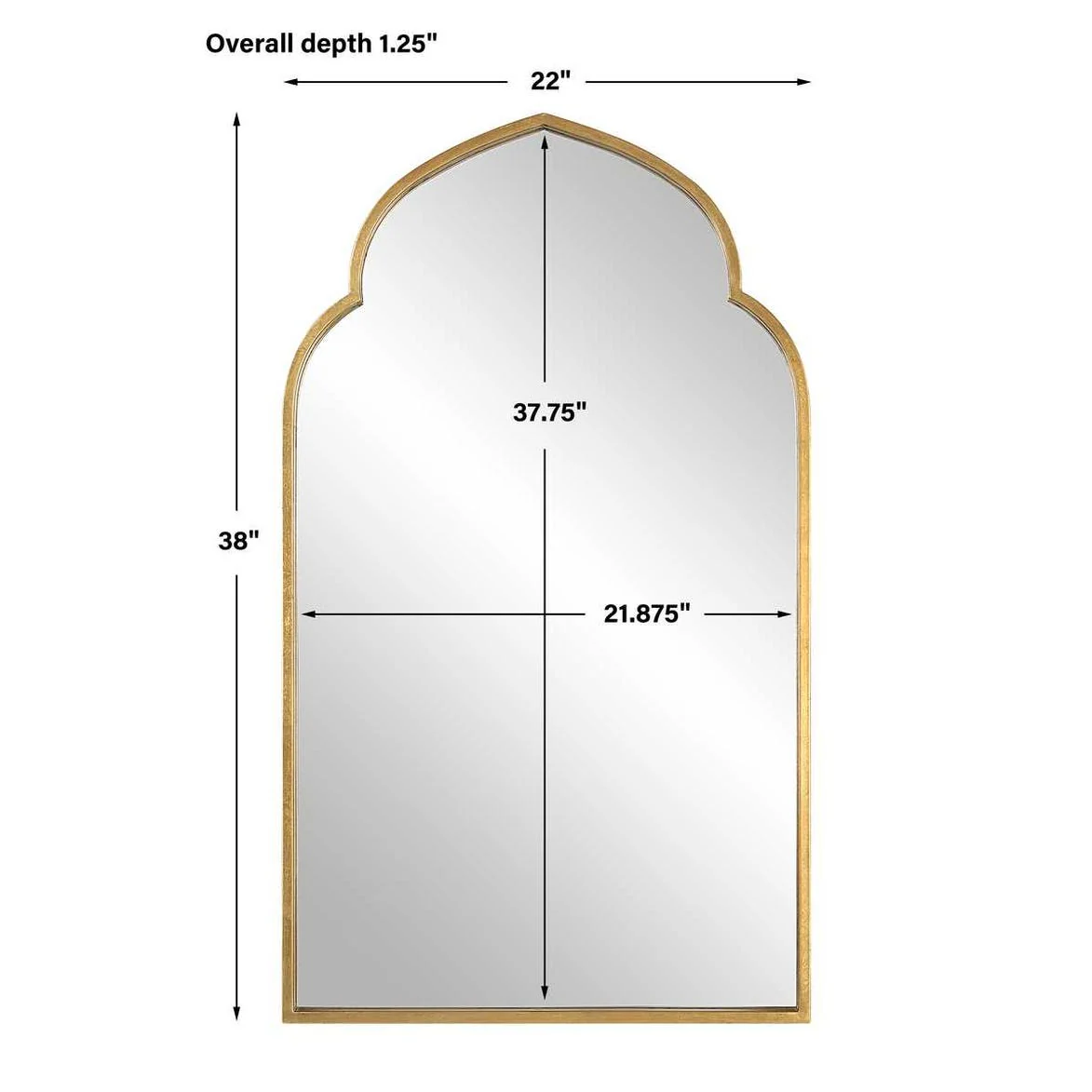 Casa Bella Living Moroccan Style Antique Gold Leaf Mirror - Image 7