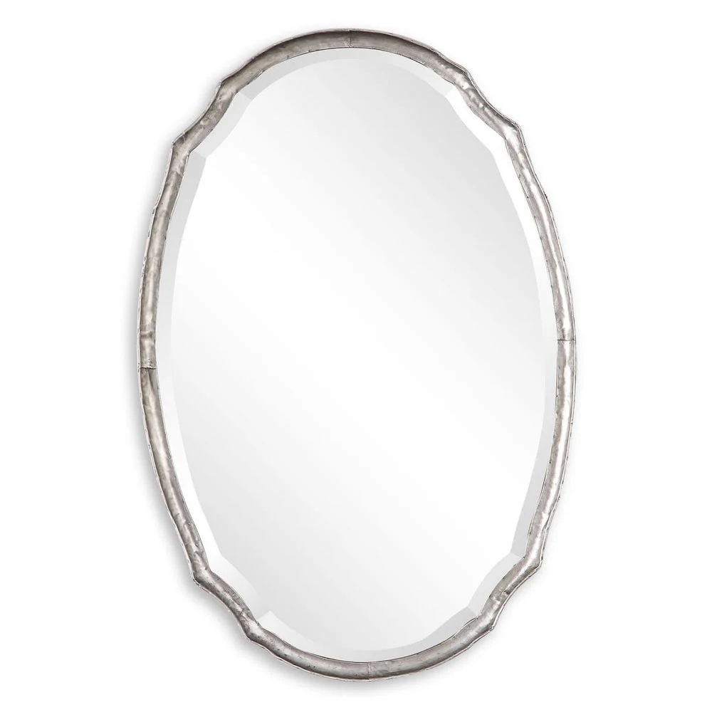 Casa Bella Living Oval Shaped Silver Framed Mirror - Image 5