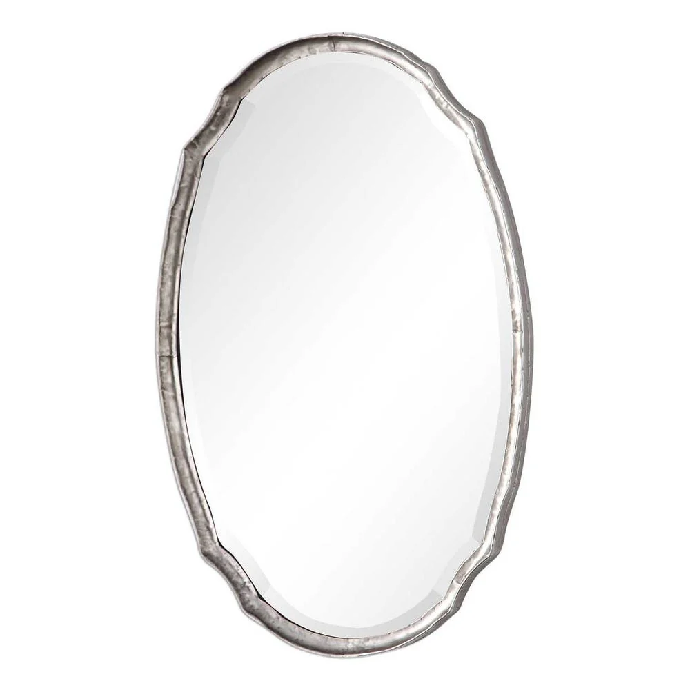 Casa Bella Living Oval Shaped Silver Framed Mirror - Image 7