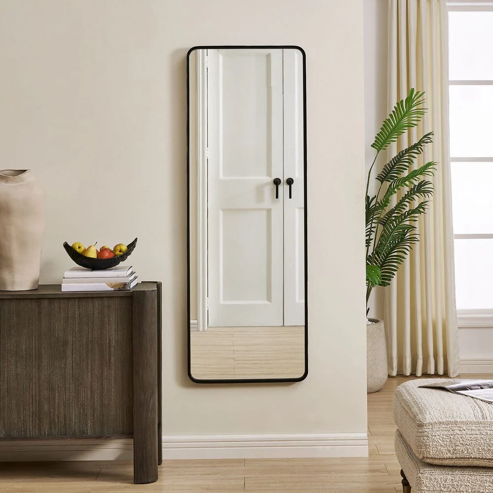 Casa Bella Living Satin Black Rectangular Mirror