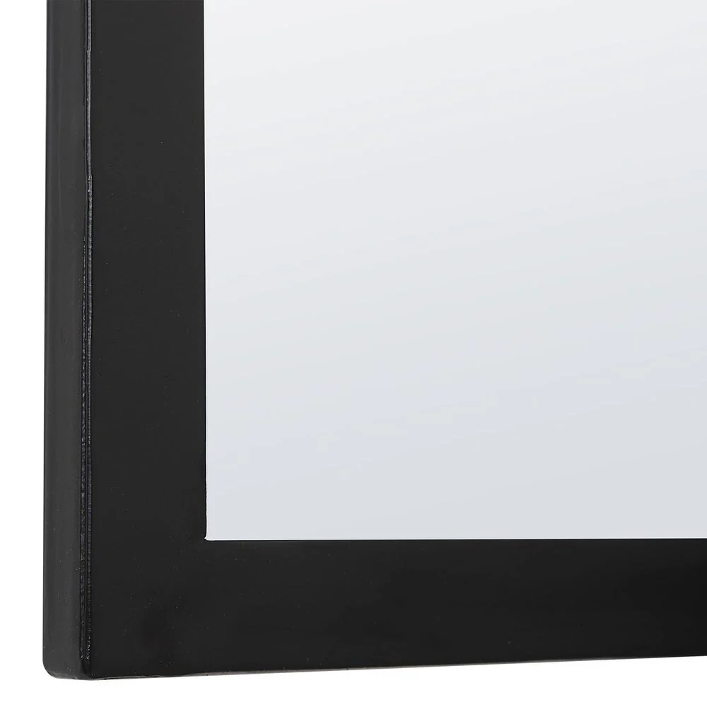 Casa Bella Living Beautiful Arched Top Satin Black Mirror - Image 5