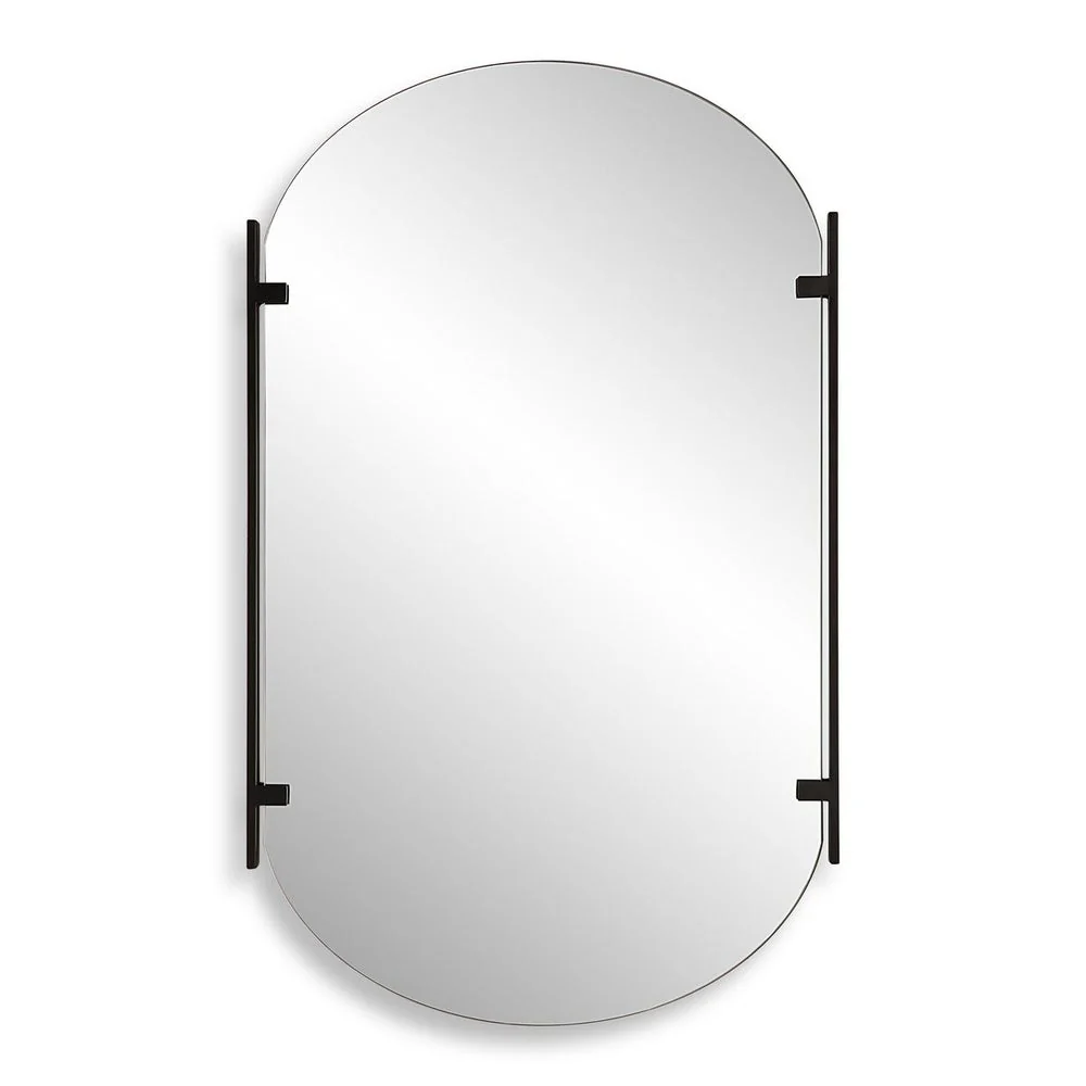 Casa Bella Living Modern Satin Black Mirror - Image 4