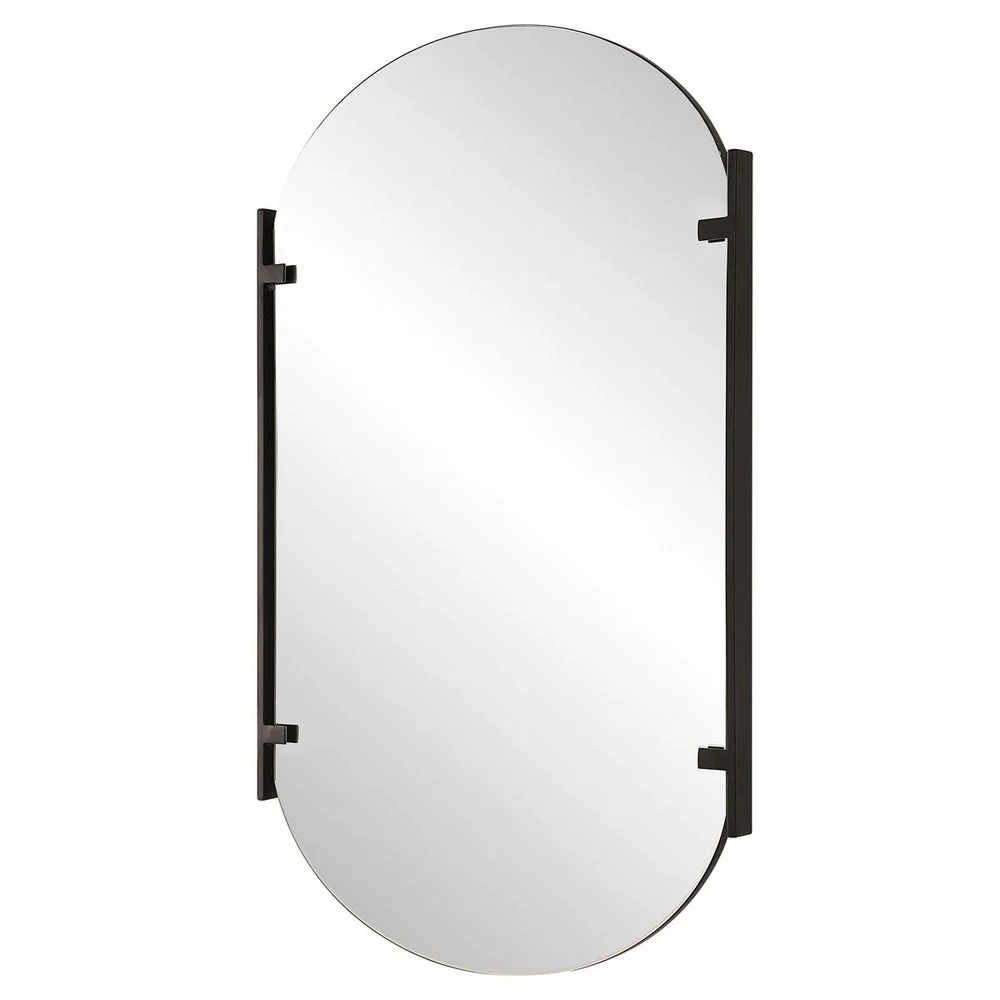 Casa Bella Living Modern Satin Black Mirror - Image 5