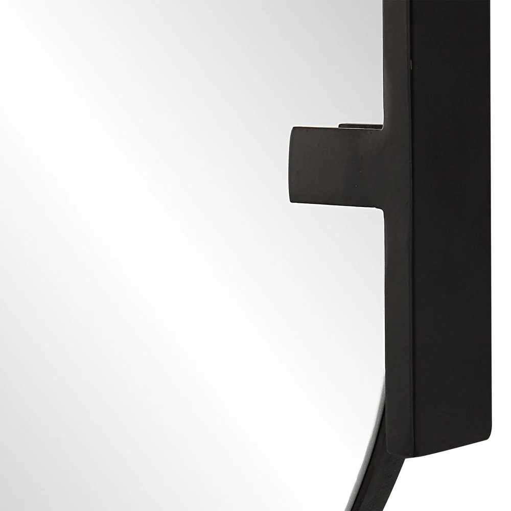 Casa Bella Living Modern Satin Black Mirror - Image 6