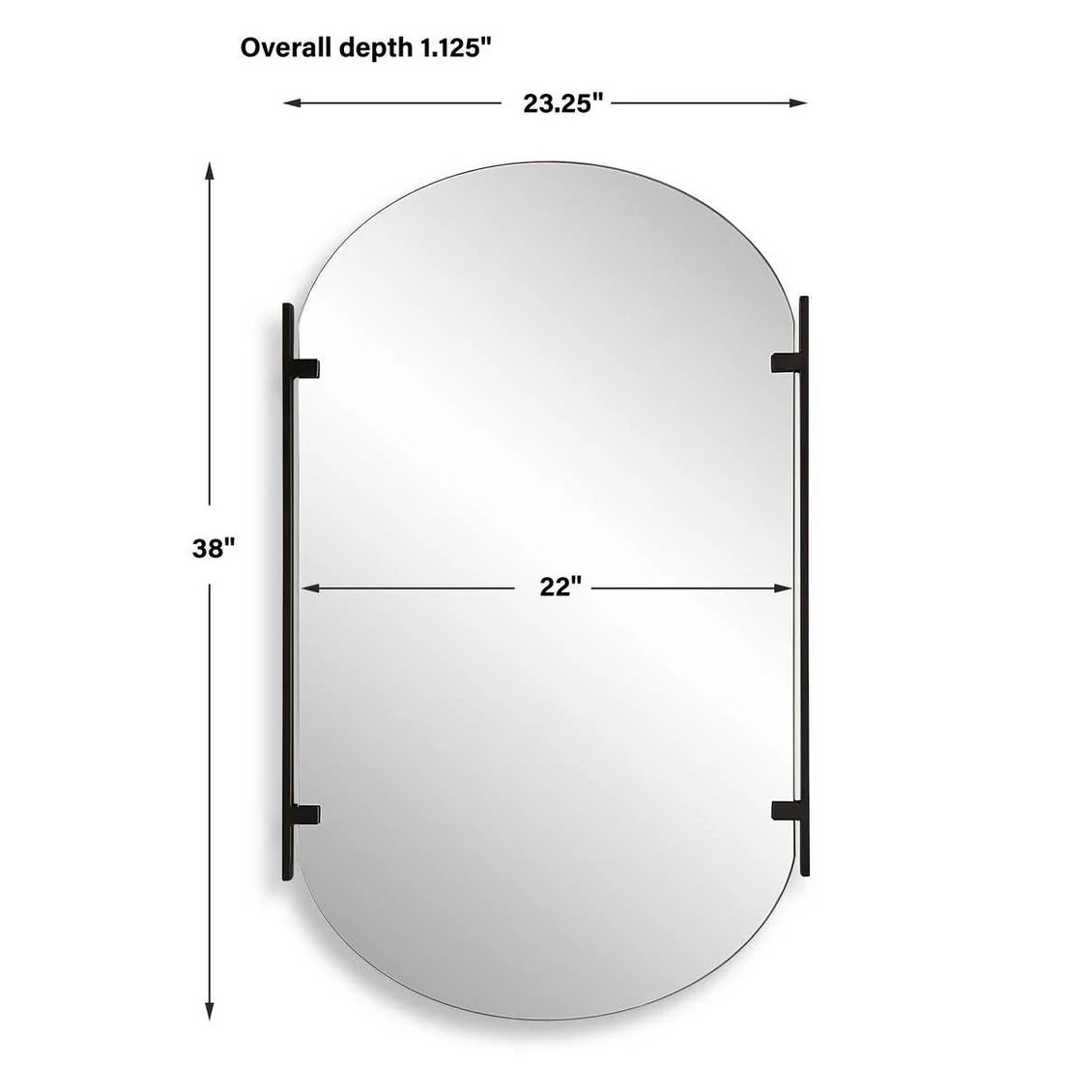 Casa Bella Living Modern Satin Black Mirror - Image 7