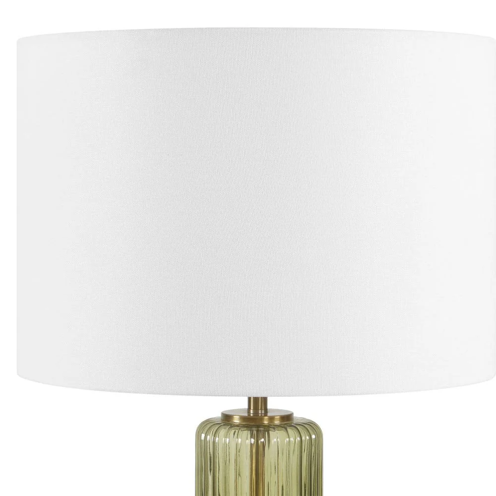 Casa Bella Living Olive Green Transparent Glass Table Lamp - Image 6