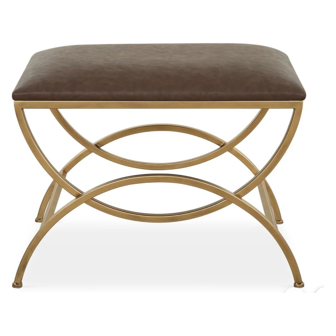Casa Bella Living Cocoa Faux Leather Accent Stool - Image 2