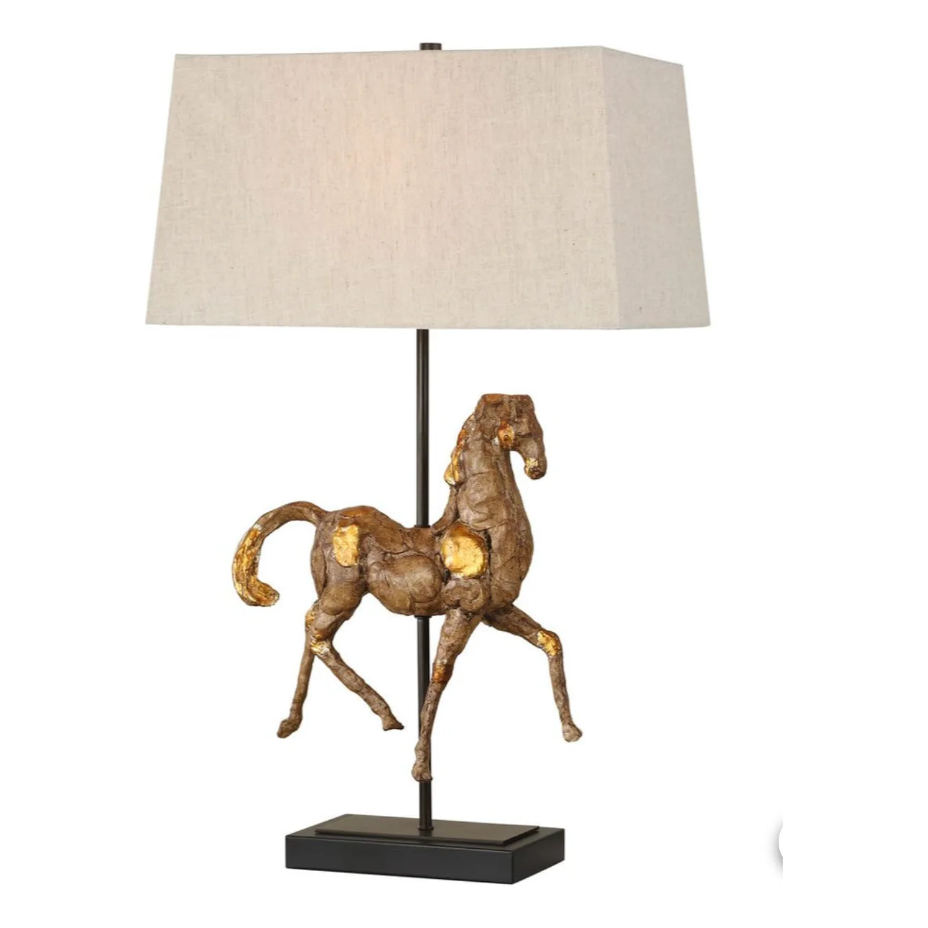 Casa Bella Living Aged Brown Horse Sculpture Table Lamp - Image 6