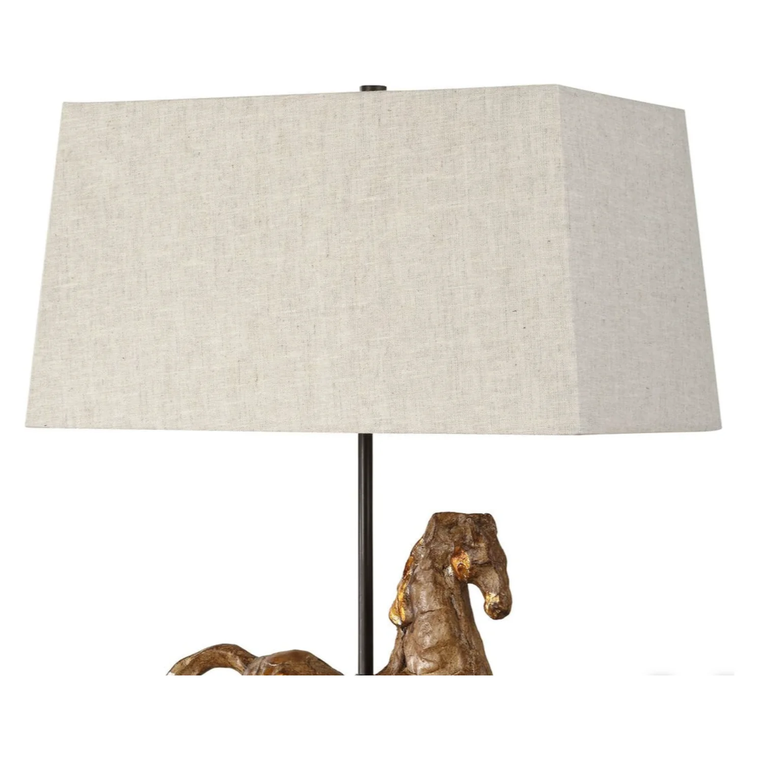 Casa Bella Living Aged Brown Horse Sculpture Table Lamp - Image 7