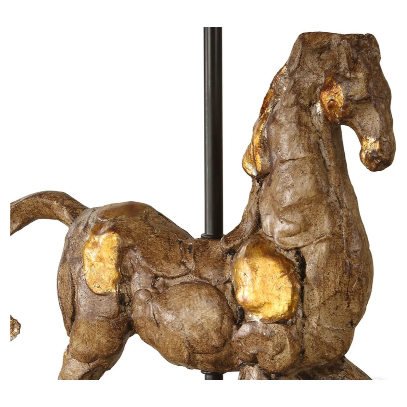 Casa Bella Living Aged Brown Horse Sculpture Table Lamp - Image 9