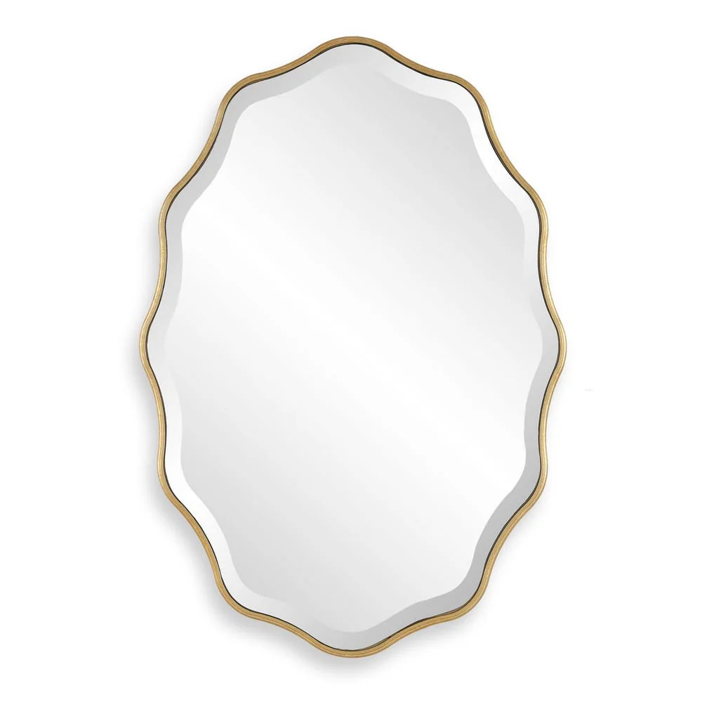 Casa Bella Living Wavy Gold Oval Framed Mirror - Image 2