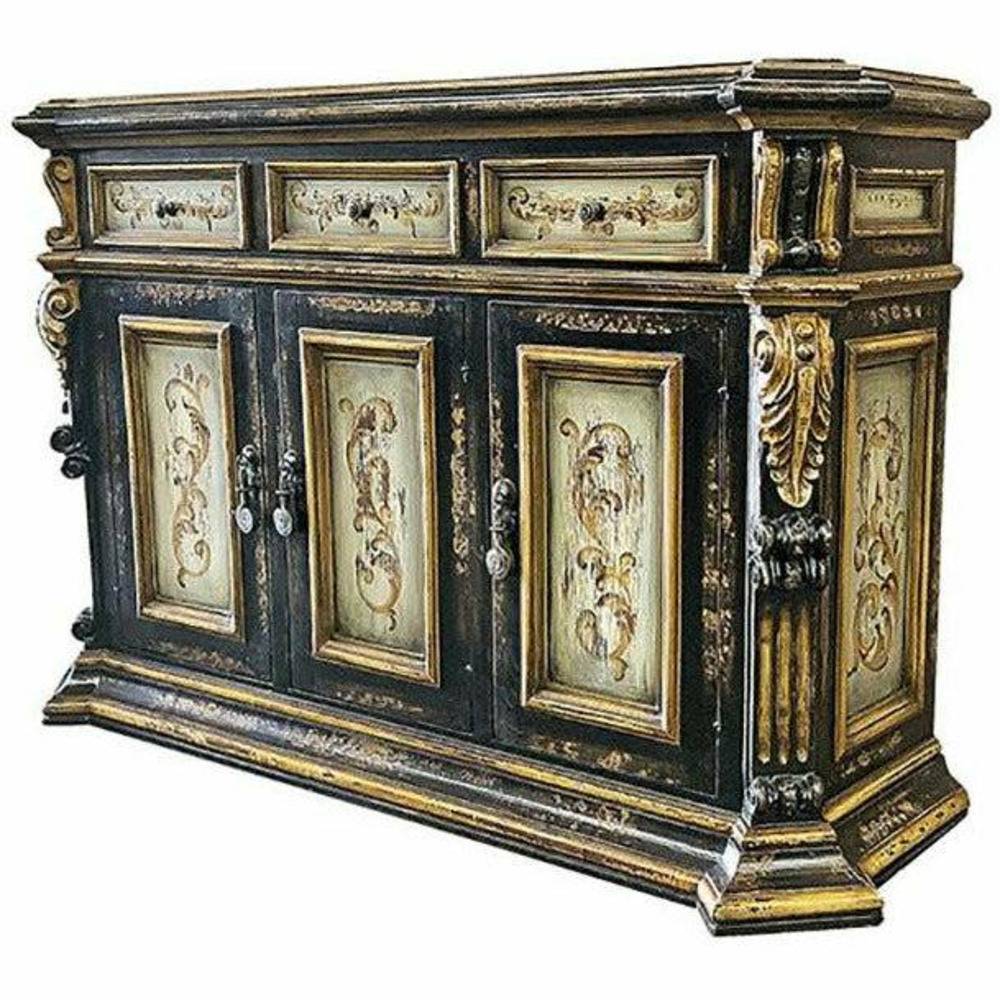 Casa Bonita Peruvian Hand-Painted Carved Wood Andalucia Buffet - Image 2