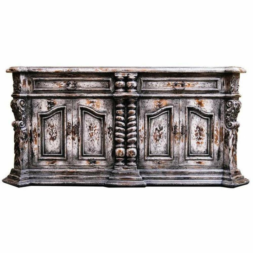 Casa Bonita Peruvian Hand-Painted Carved Wood Barcelona Buffet