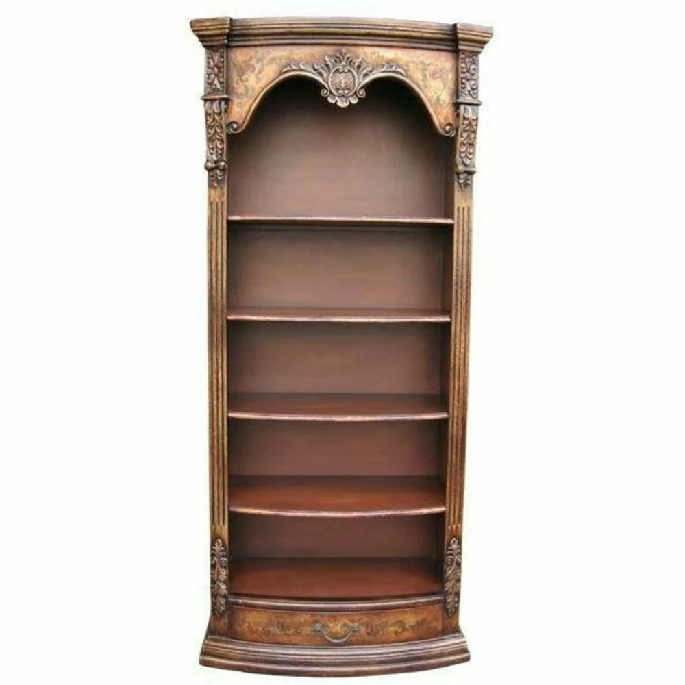 Casa Bonita Peruvian Hand-Painted Carved Wood Bella Bookcase - Image 2