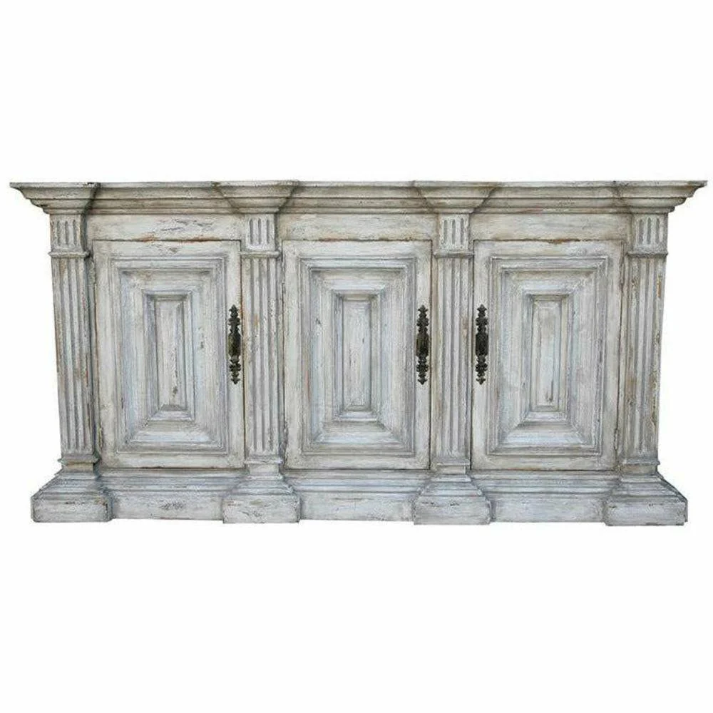Casa Bonita Peruvian Hand-Painted Carved Wood San Pedro Buffet