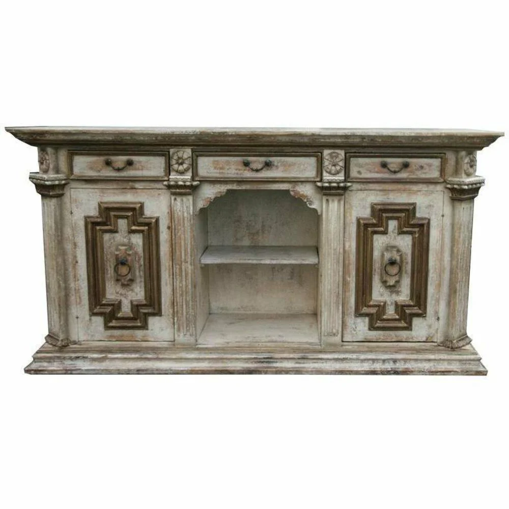 Casa Bonita Peruvian Hand-Painted Carved Wood Romano Buffet
