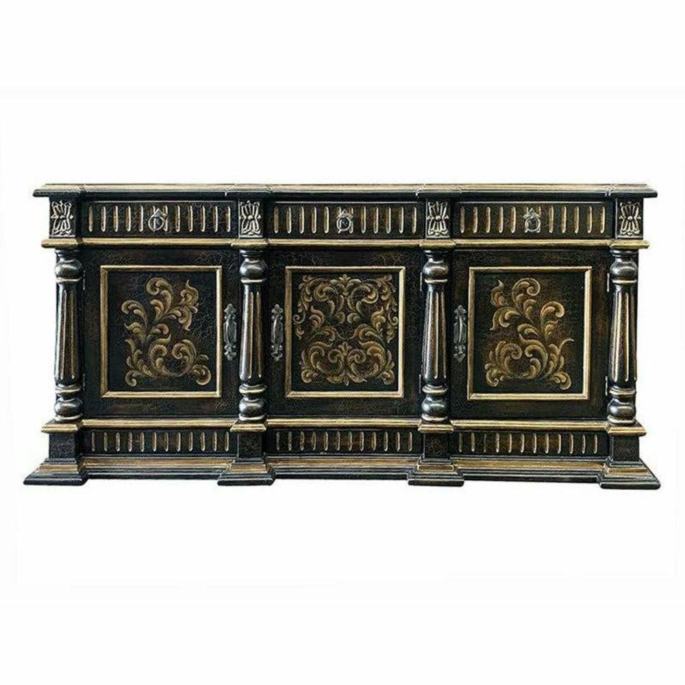 Casa Bonita Peruvian Hand-Painted Carved Wood Santa Maria Buffet