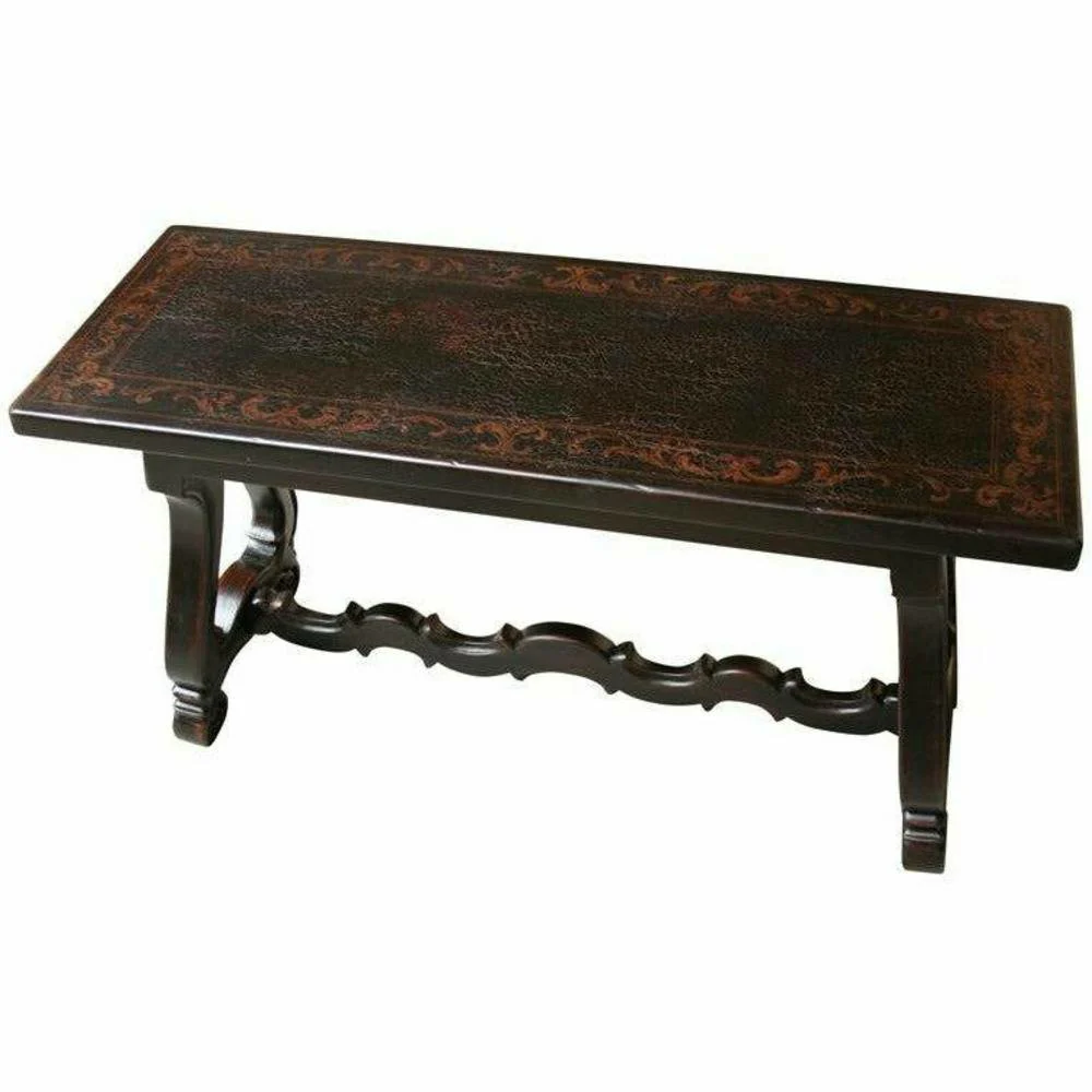 Casa Bonita Peruvian Hand-Painted Carved Wood Marbella Console Table