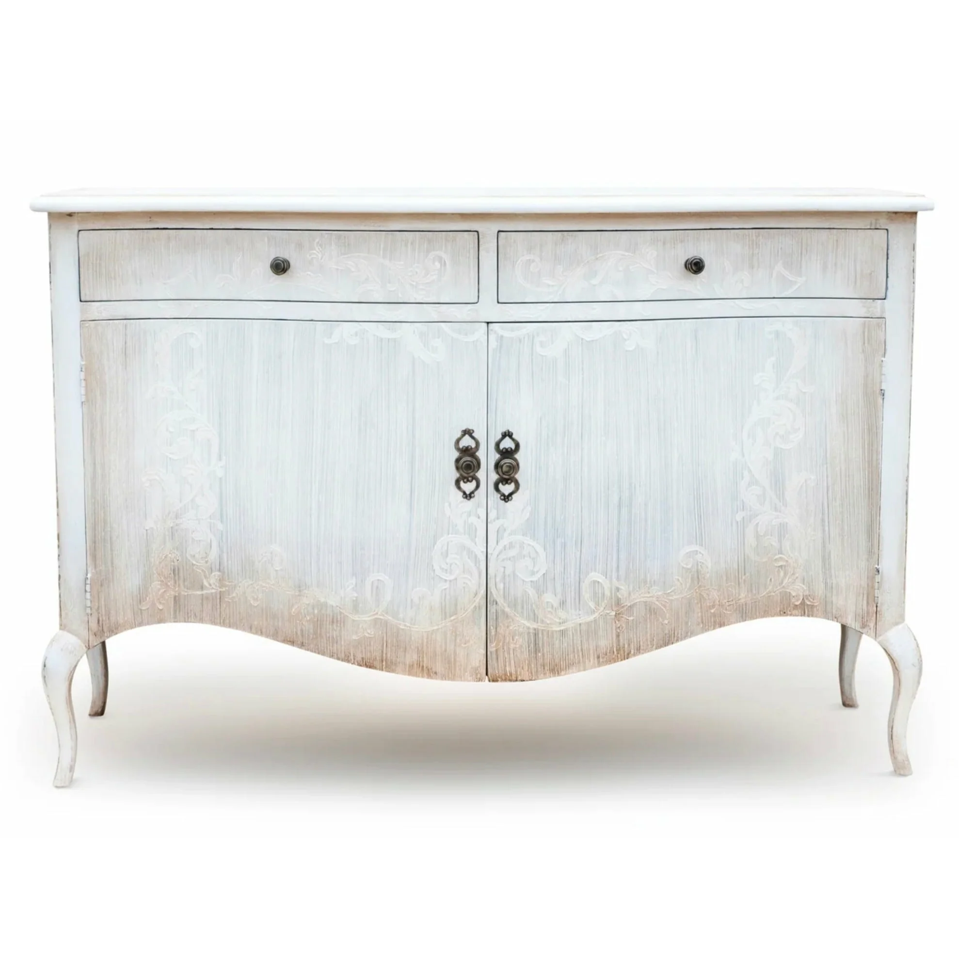Casa Bonita Peruvian Hand-Painted Carved Wood Lyon Console Table