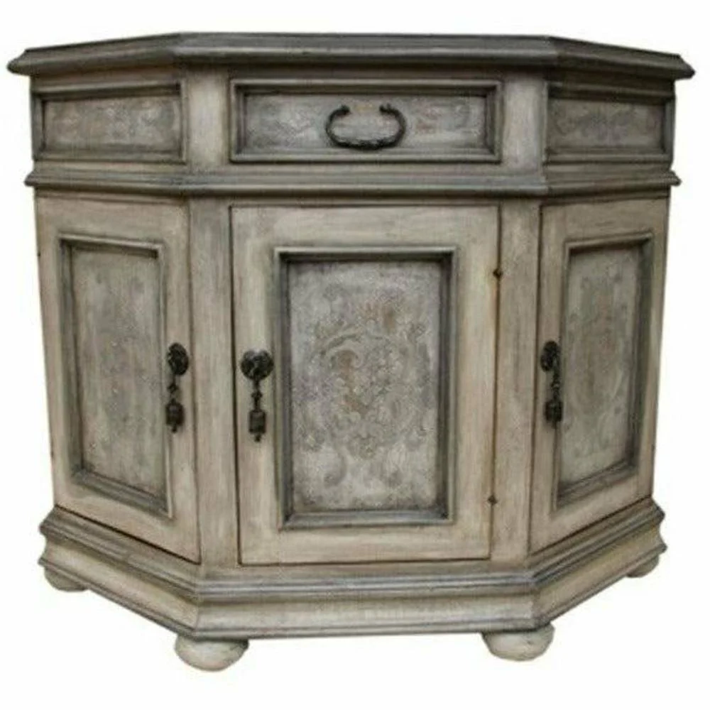 Casa Bonita Peruvian Hand-Painted Carved Wood Del Sol Chest