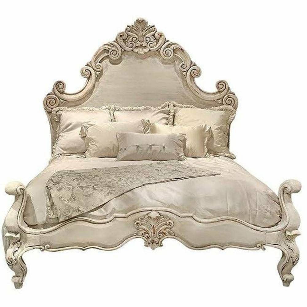 Casa Bonita Peruvian Hand-Painted Carved Wood Marqueza King Size Bed