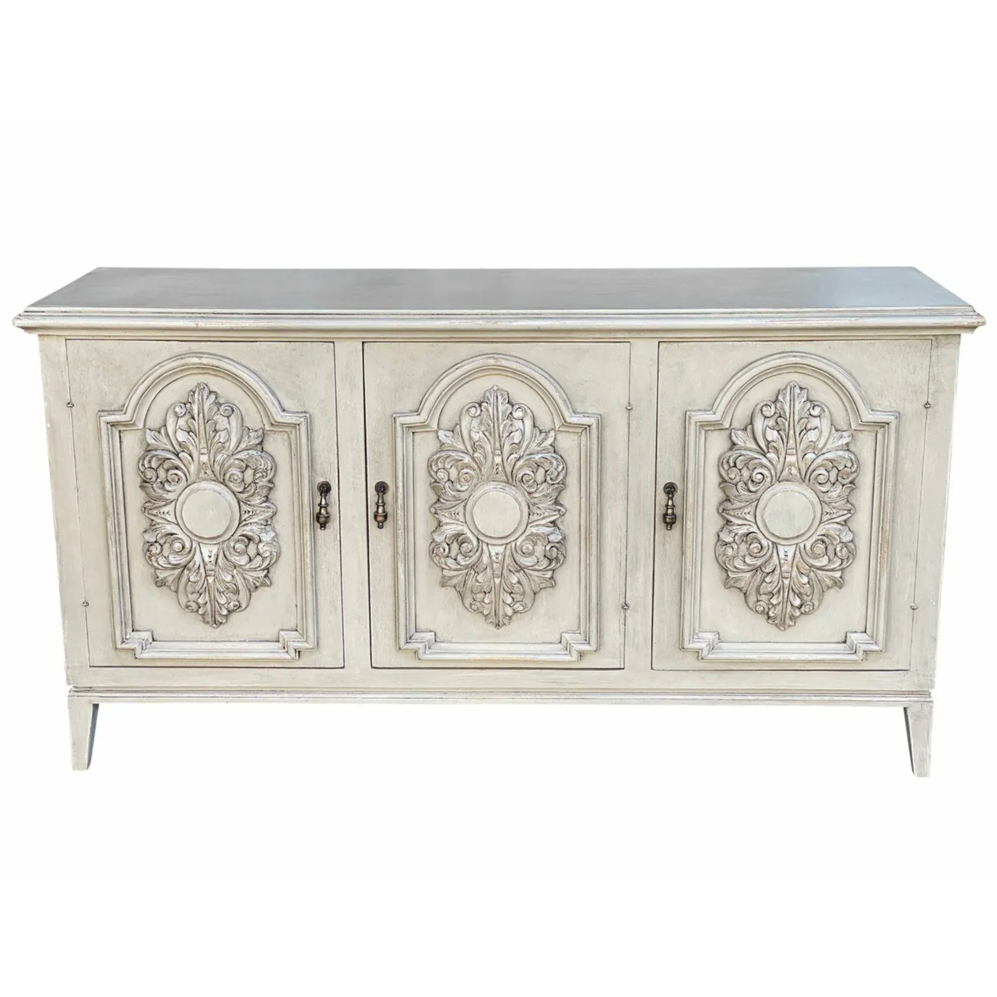 Casa Bonita Peruvian Hand-Painted Carved Wood Lucca Buffet