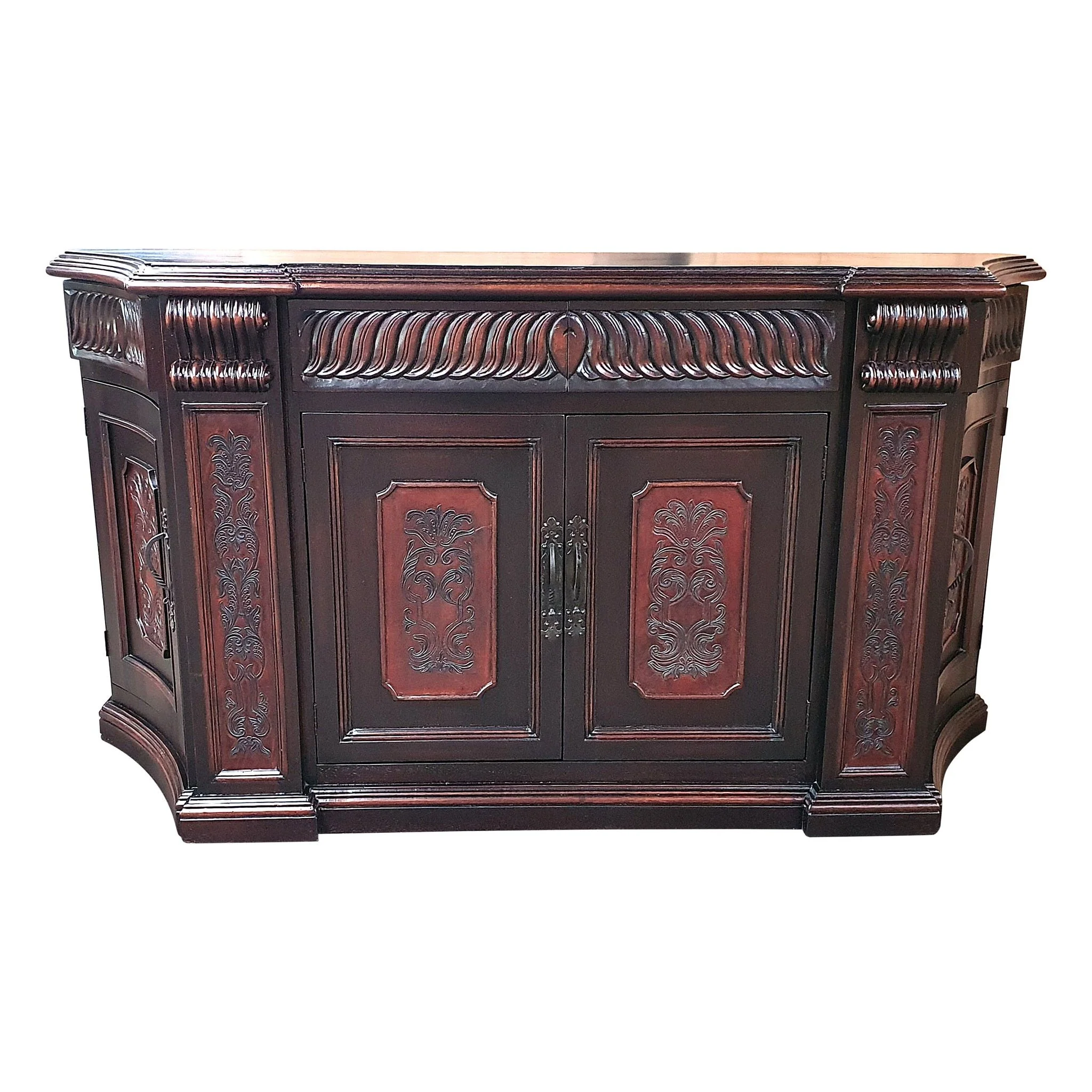 Casa Bonita Modern Rustic Rancho Buffet with Leather Inserts