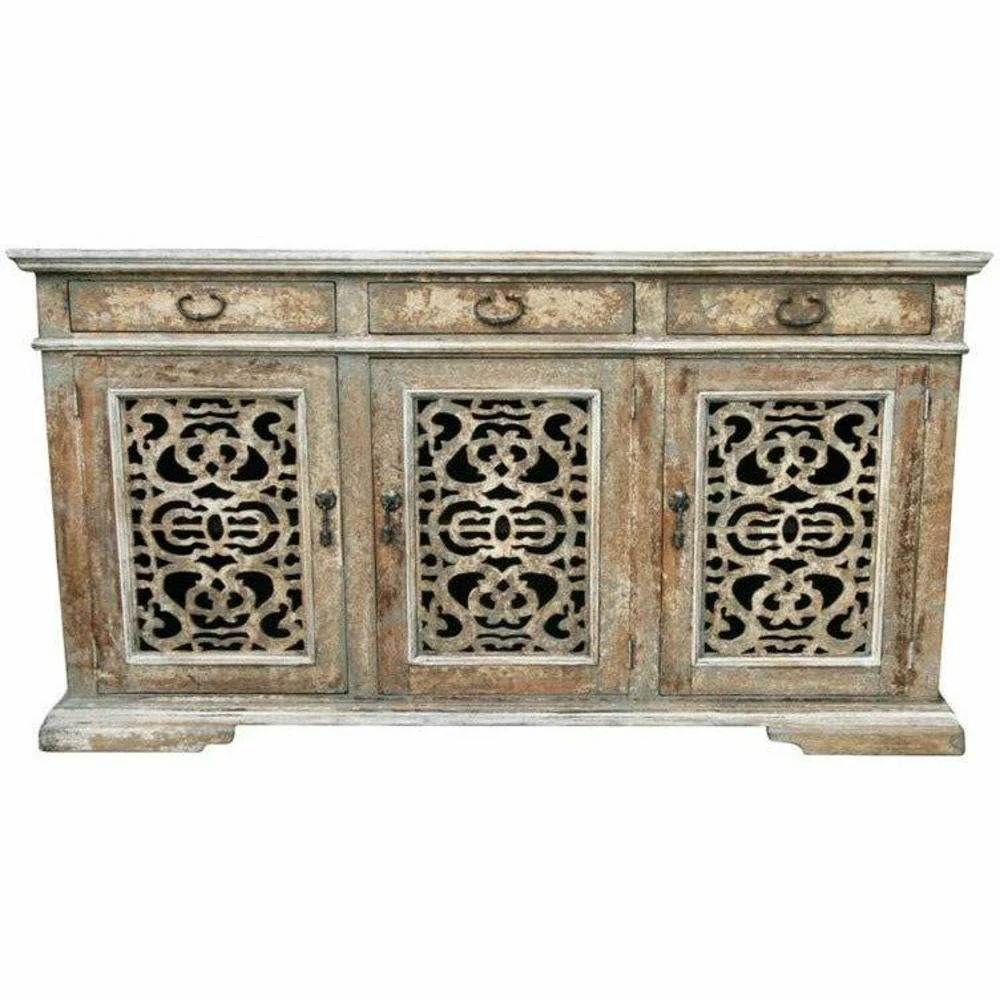 Casa Bonita Peruvian Hand-Painted Carved Wood Catalina Buffet