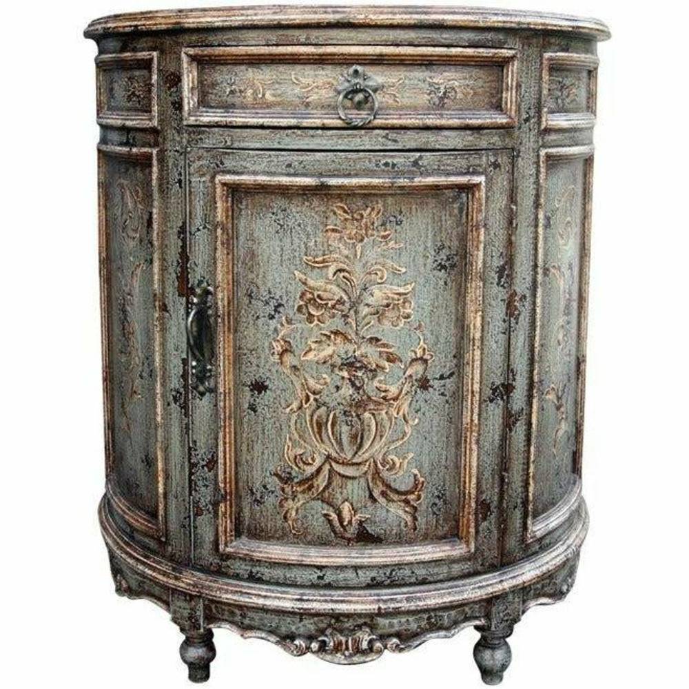 Casa Bonita Peruvian Hand-Painted Carved Wood Coral Chest