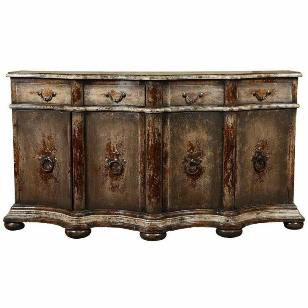 Casa Bonita Peruvian Hand-Painted Carved Wood Corsica Buffet