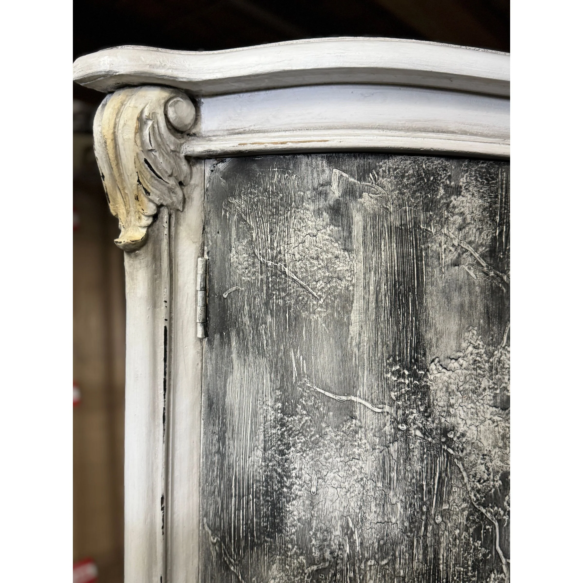 Casa Bonita Peruvian Hand-Painted Carved Wood Blanche Buffet - Image 7