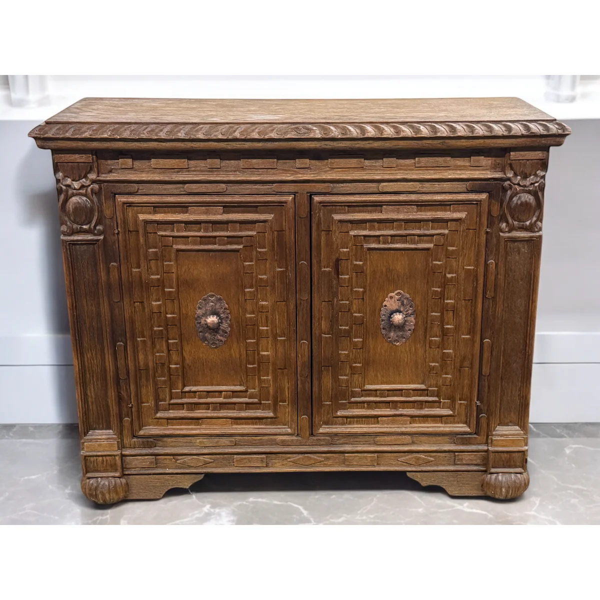 Casa Bonita Peruvian Hand-Painted Carved Wood Prado Chest